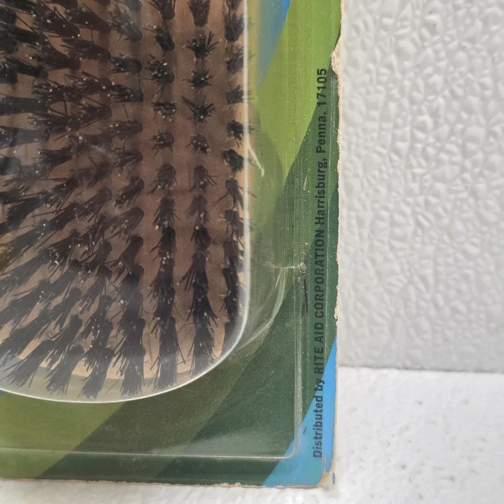 Vintage Rite Aid 100% Pure Bristle Hair Brush Wood Handle New Old Stock